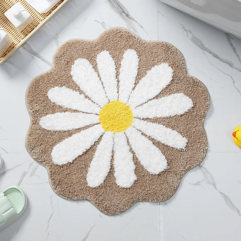 Plüsch floral Badezimmermatte
