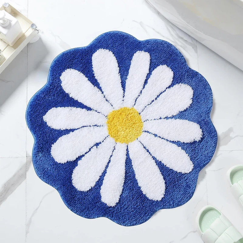 Plüsch floral Badezimmermatte