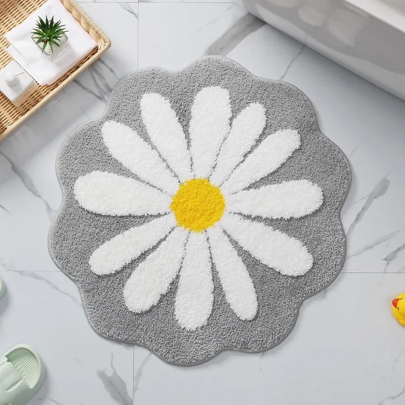 Plüsch floral Badezimmermatte