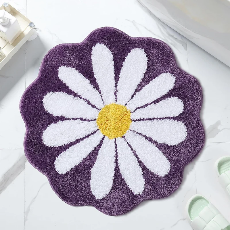 Plüsch floral Badezimmermatte