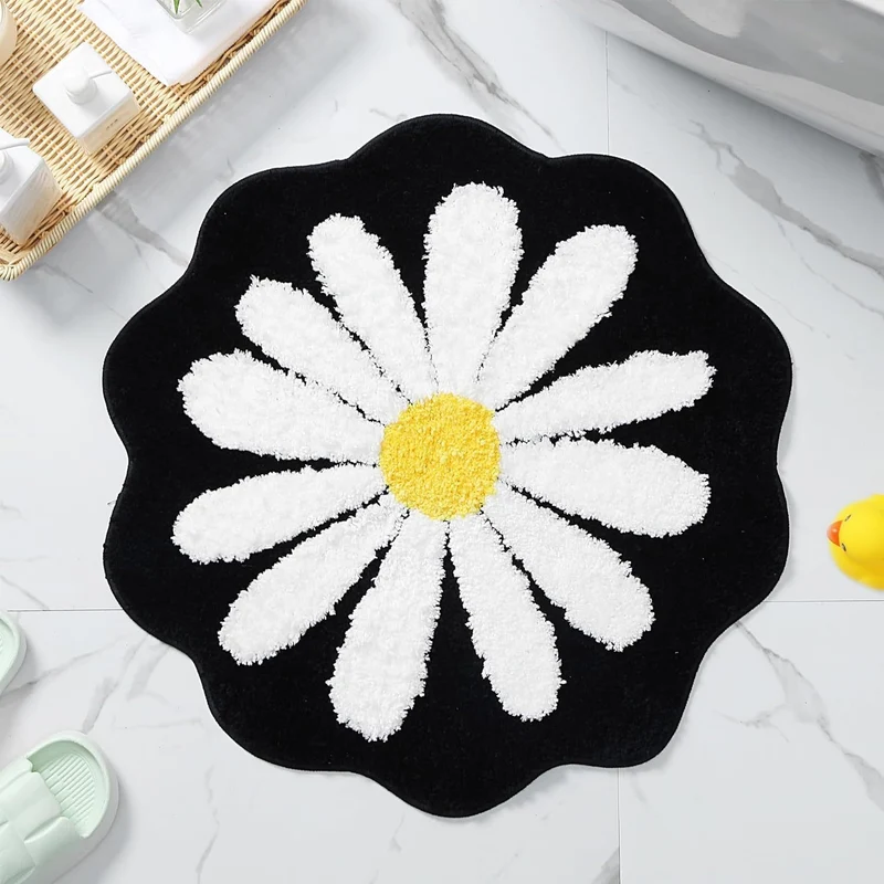 Plüsch floral Badezimmermatte