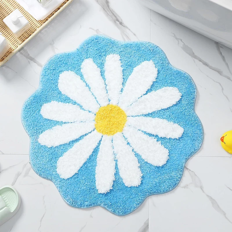 Plüsch floral Badezimmermatte