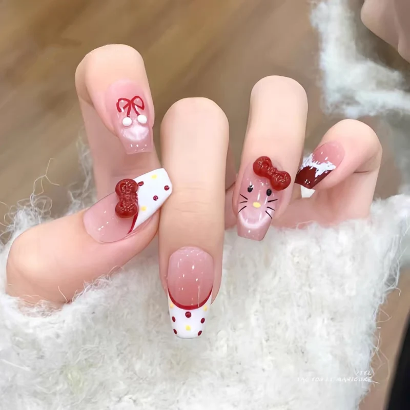 Künstlerisch inspiriertes, thematisches Press-On-Nägel