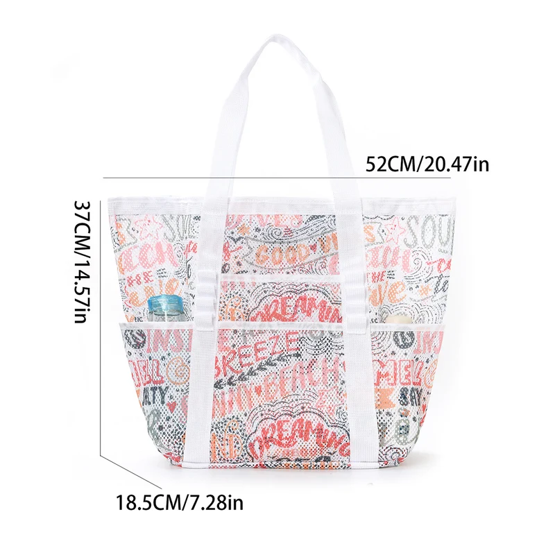 Große Strandtasche aus atmungsaktivem Mesh-Material Skanto