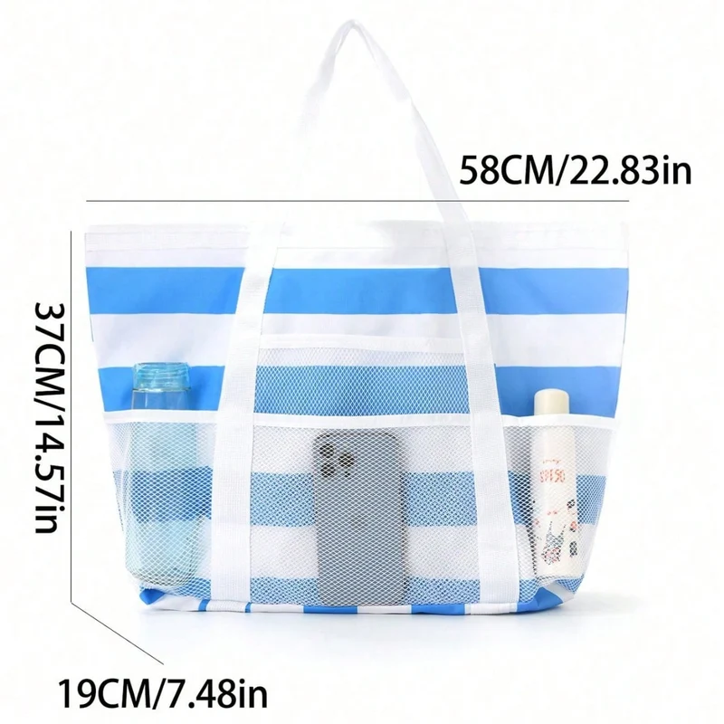 Große Strandtasche aus atmungsaktivem Mesh-Material Skanto