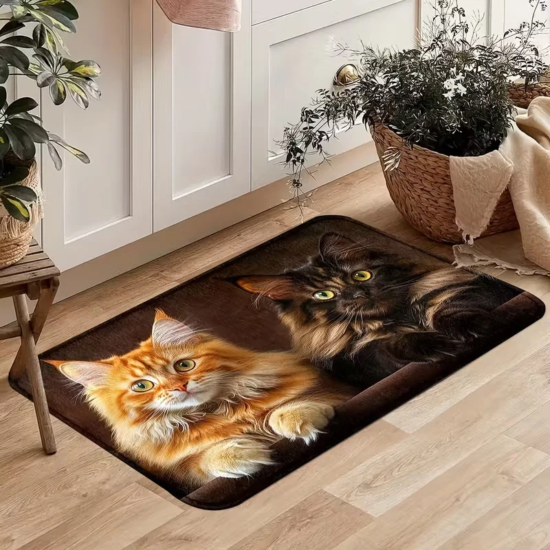 Dekorativer katzenbasierten Eingangsteppich