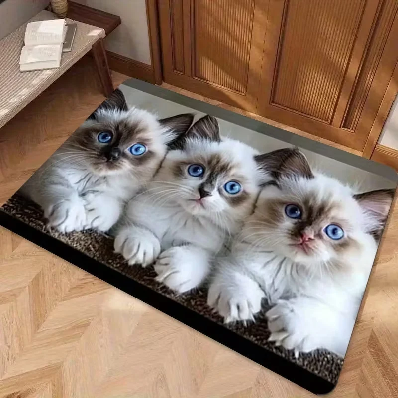 Dekorativer katzenbasierten Eingangsteppich