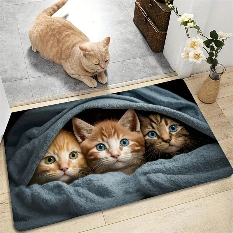 Dekorativer katzenbasierten Eingangsteppich