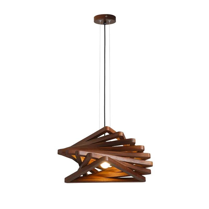 Künstlerische Holz Pendelleuchte
