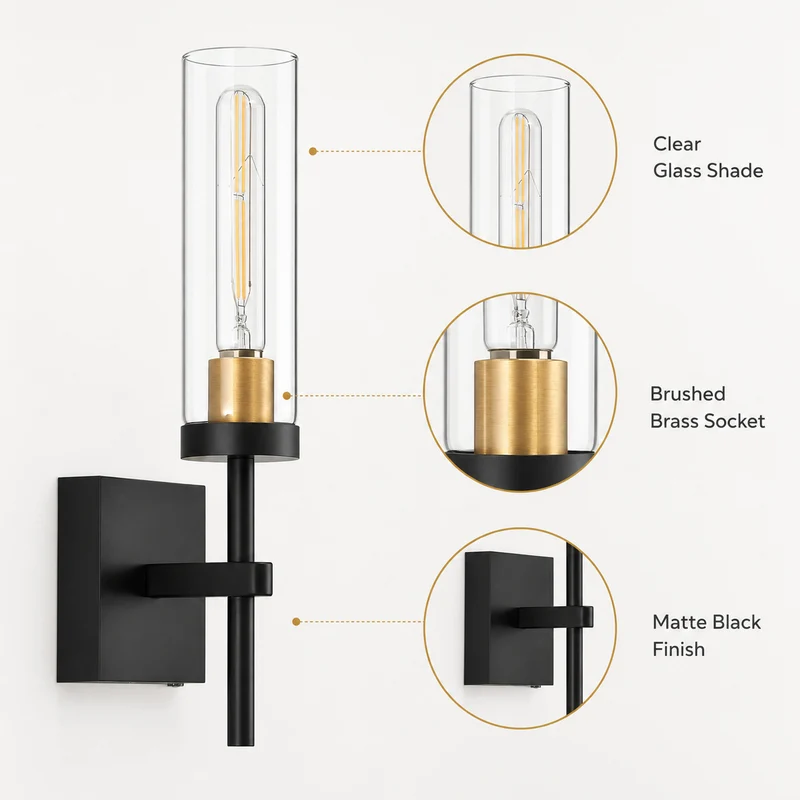 Moderne Glas Wandleuchte