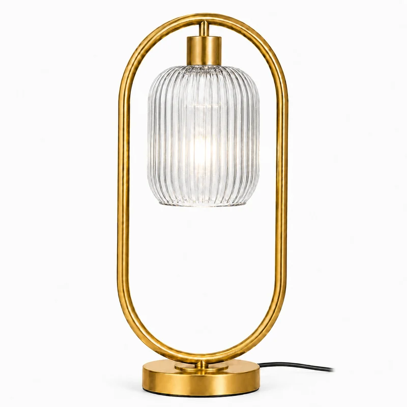 Moderne Glas Rippentischlampe