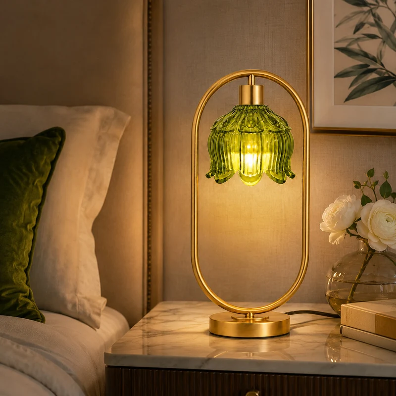 Moderne Kristall Globus Tischlampe