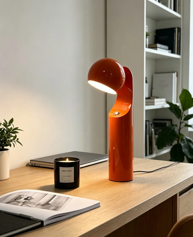 Moderne Tischlampe mit verstellbarem Schirm