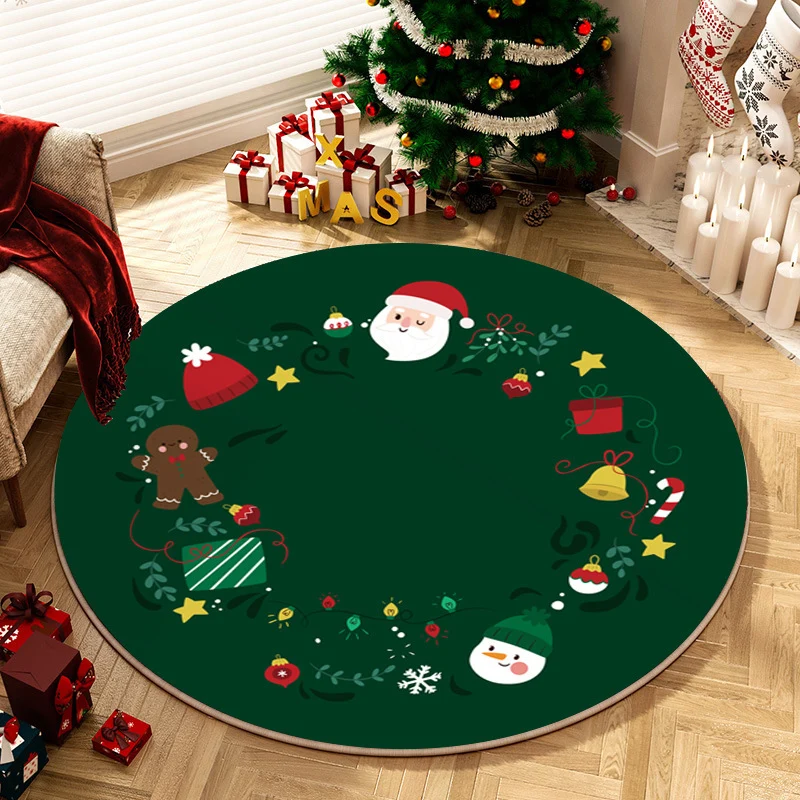 Weihnachts-Themen runder Teppich