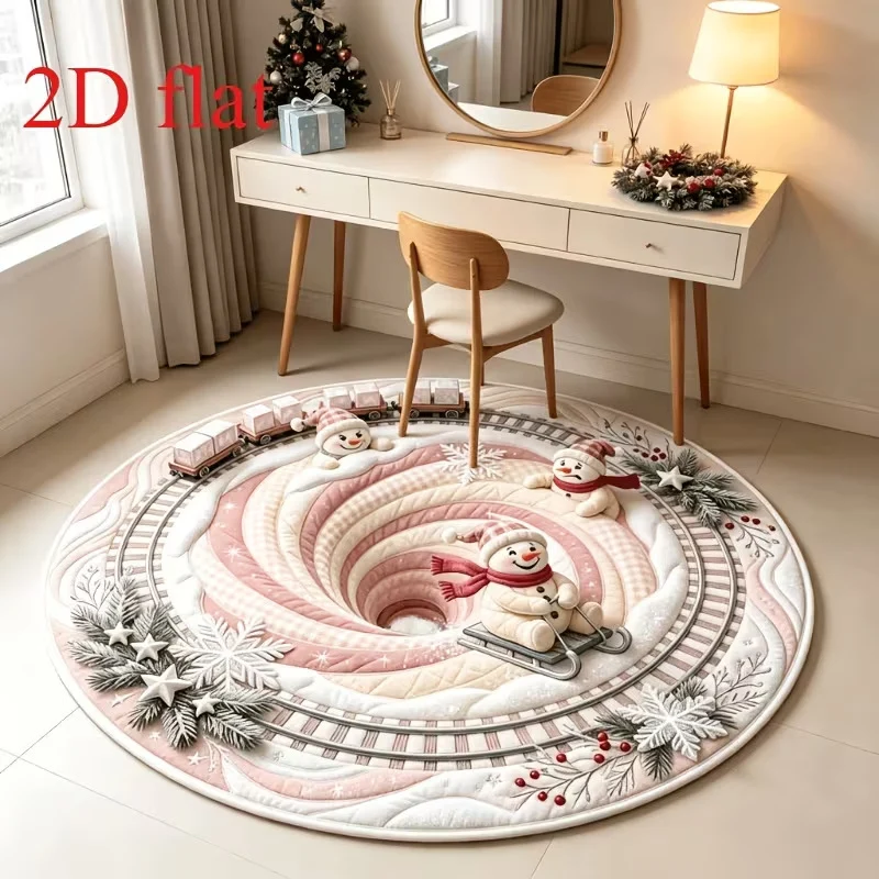 3D-Urlaubs-Themen-Rund-Teppich