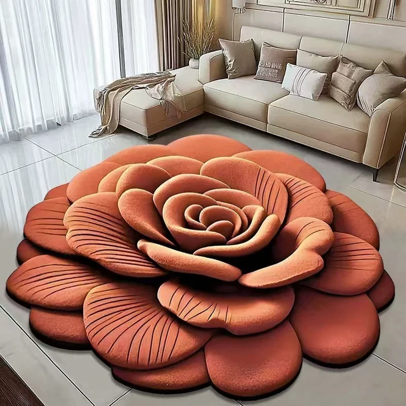 3D Blumen Design Badmatte