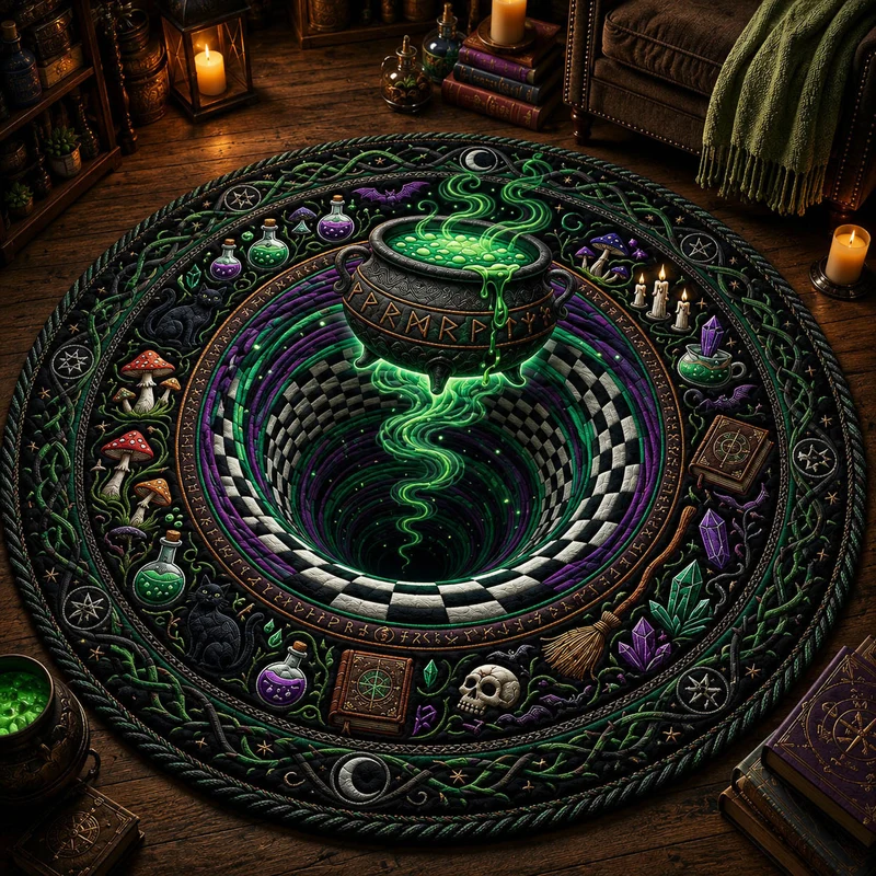 Halloween-inspirierter dekorativer Teppich