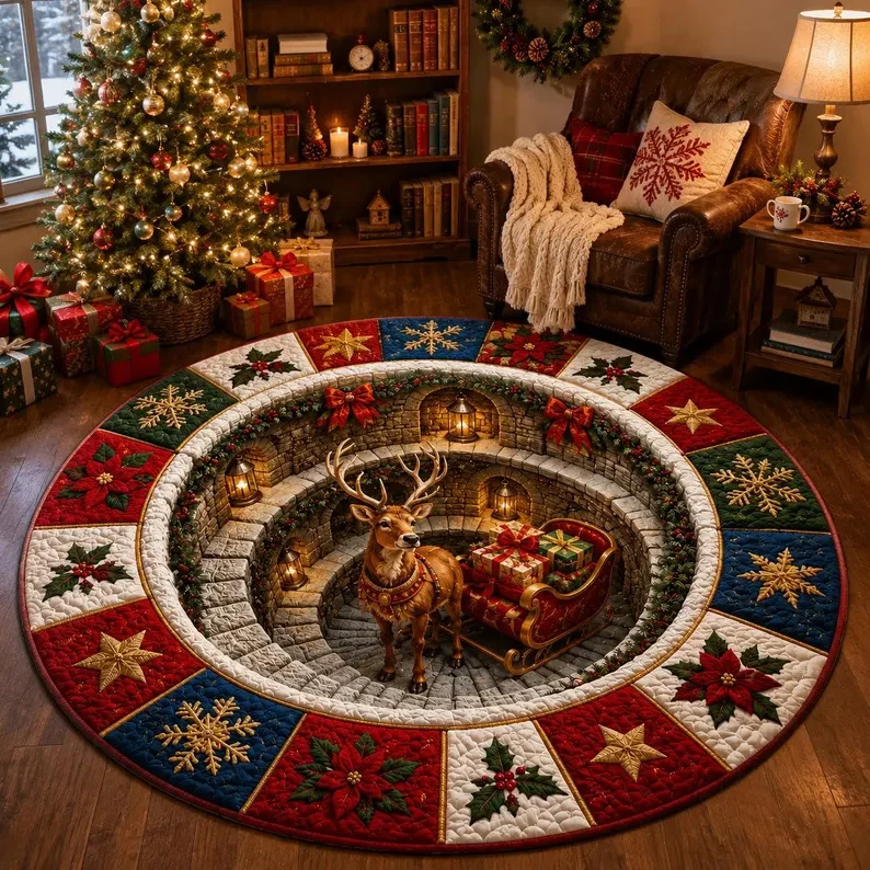 Weihnachts-Themen-Plüsch-Teppich