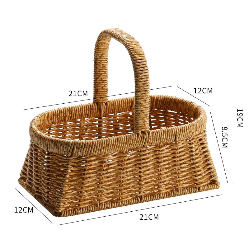 Dekorativer geflochtener Aufbewahrungskorb mit Pilzemblem Skanto