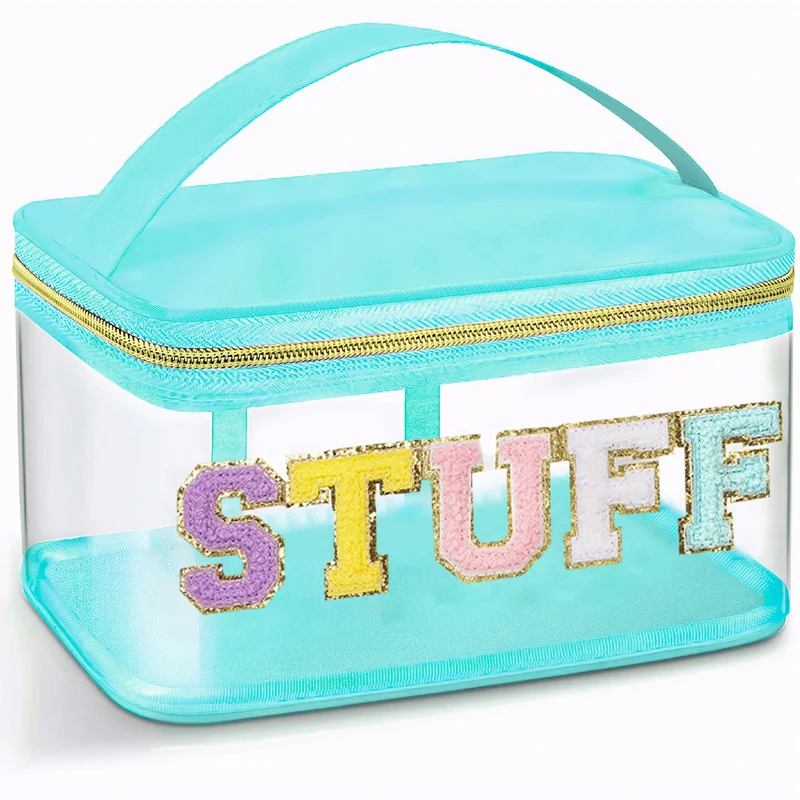 Transparente Kosmetiktasche mit Glitzerdetails Skanto