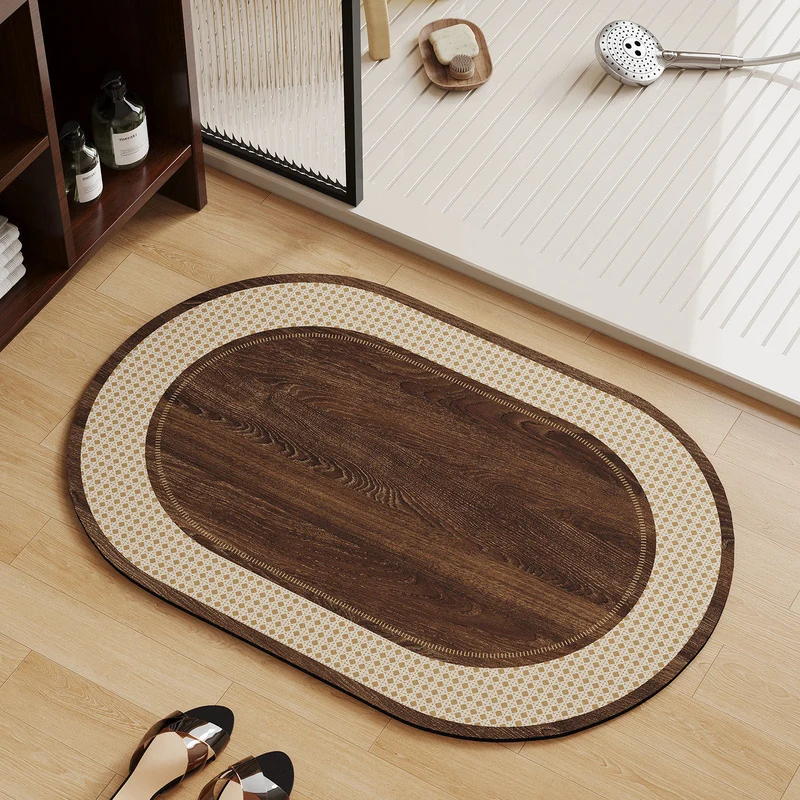 Elegante Holzmusterteppichmatte