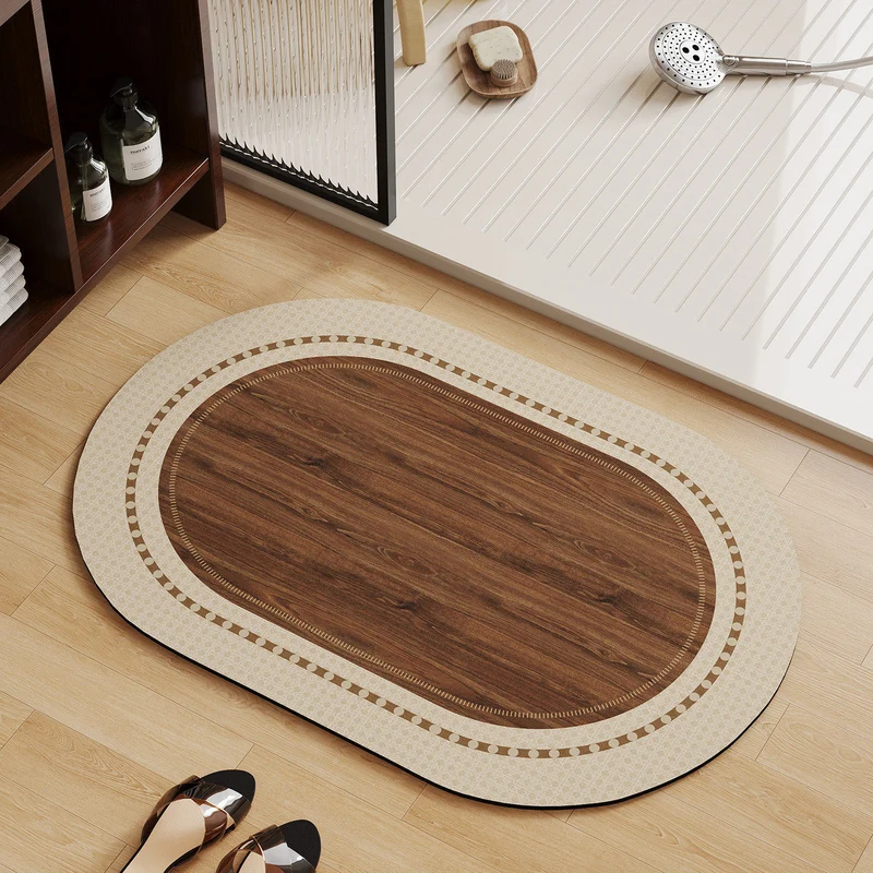 Elegante Holzmusterteppichmatte
