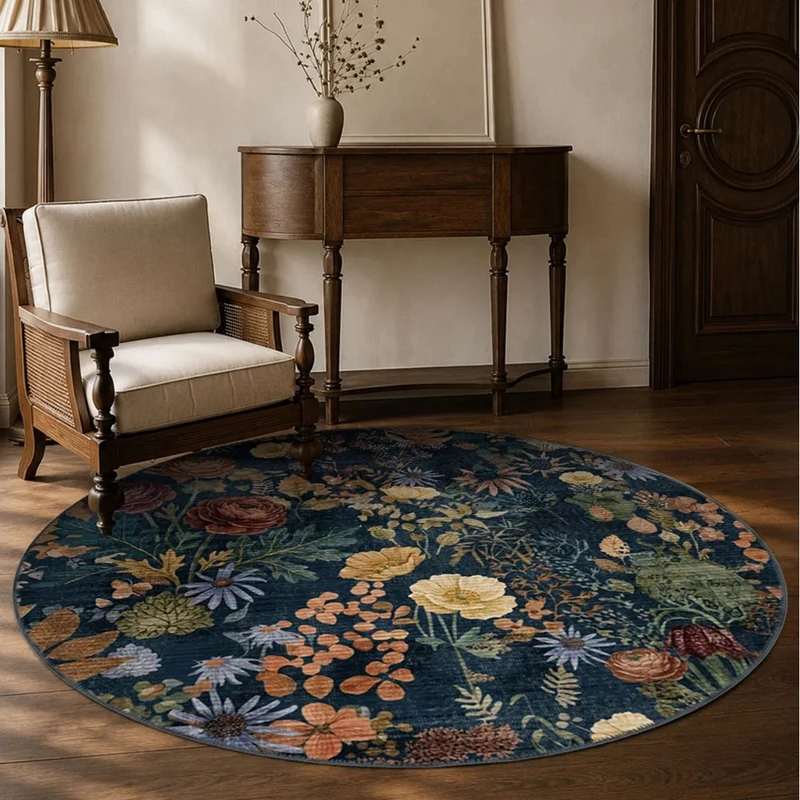 Eleganter runder Teppich
