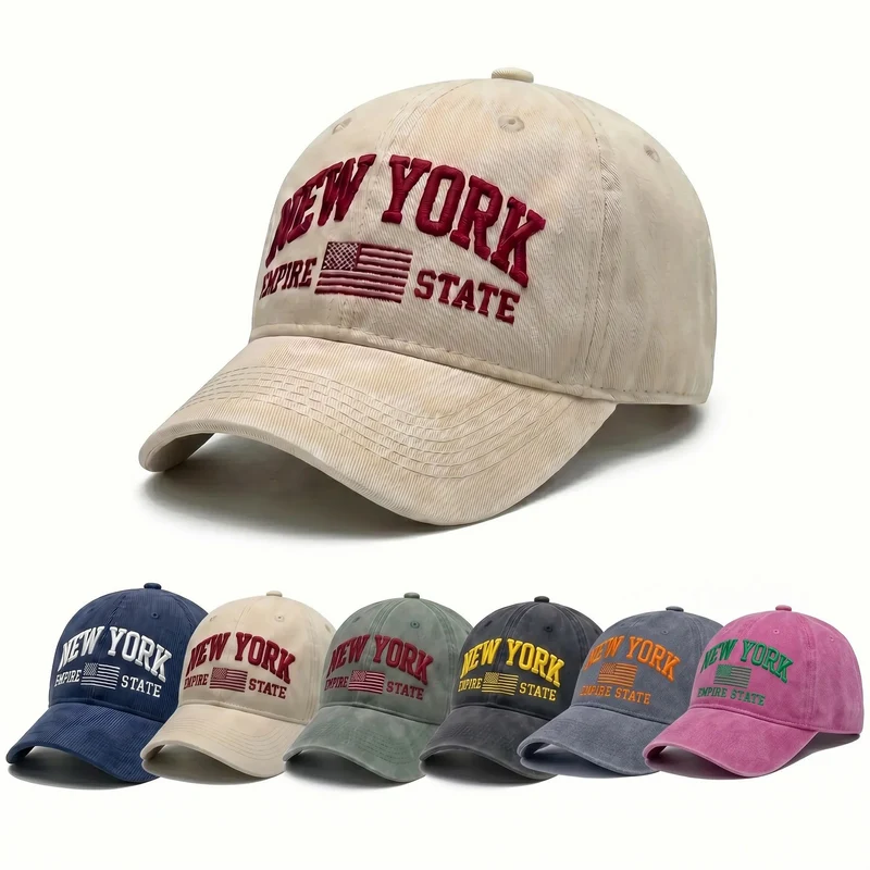 Damen Modekappe mit gesticktem New York Motiv Skanto
