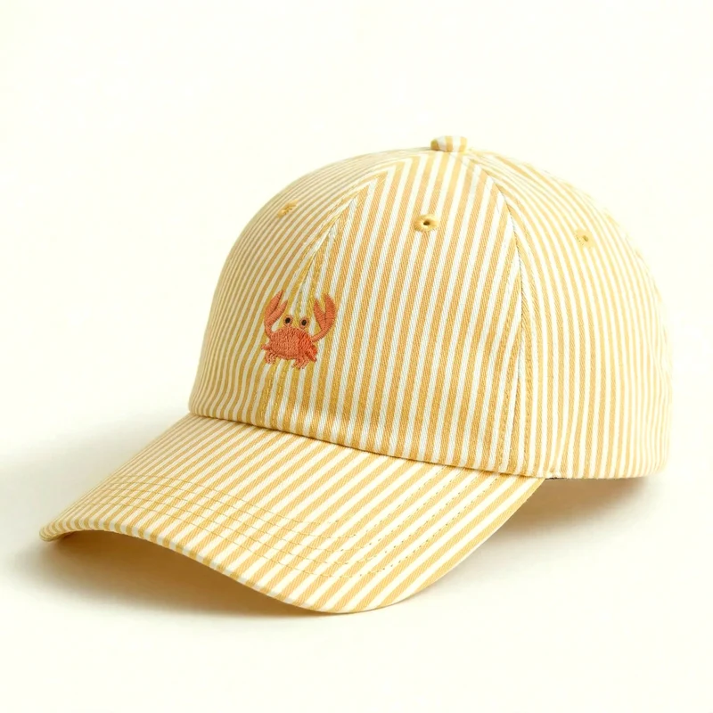 Damen Gestreifte Baseball Cap mit Erdbeermotiv Skanto