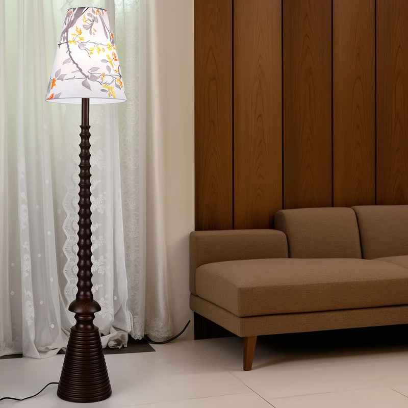 Blumenmuster Stehlampe