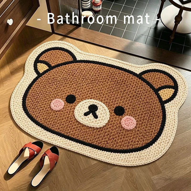 Bärenförmige Plüsch-Badezimmermatte