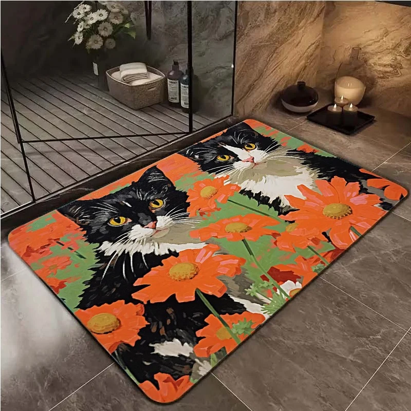 Künstlerische Katze Thematischer Fußmatte