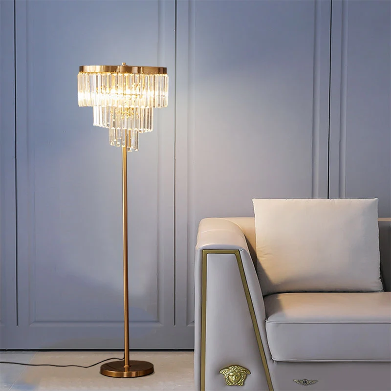 Kristall-Kronleuchter Stehlampe