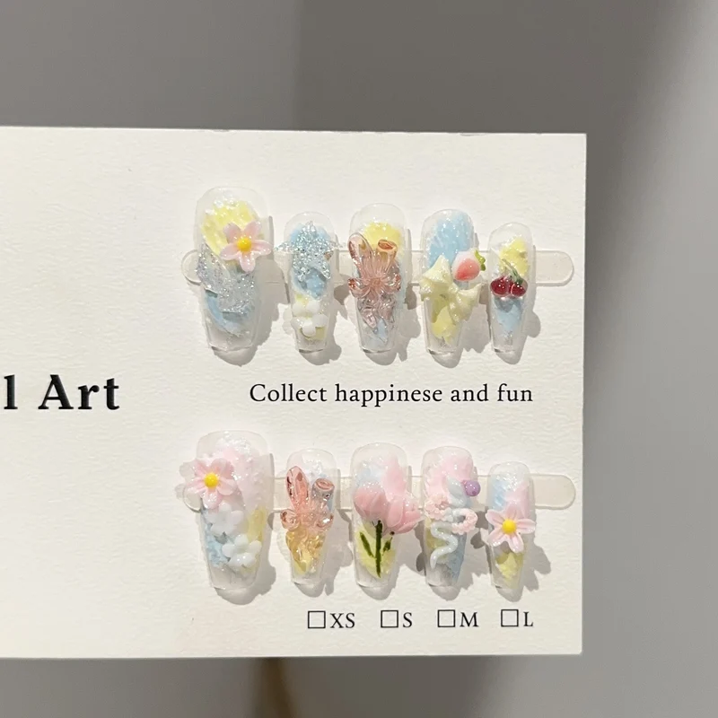 Thematische Floral Press-On Nagelkunst Kollektion