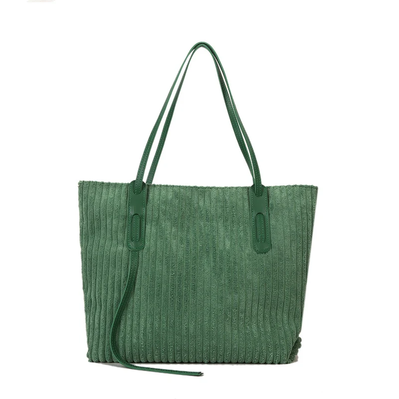 Strukturierte Velours-Tote-Tasche