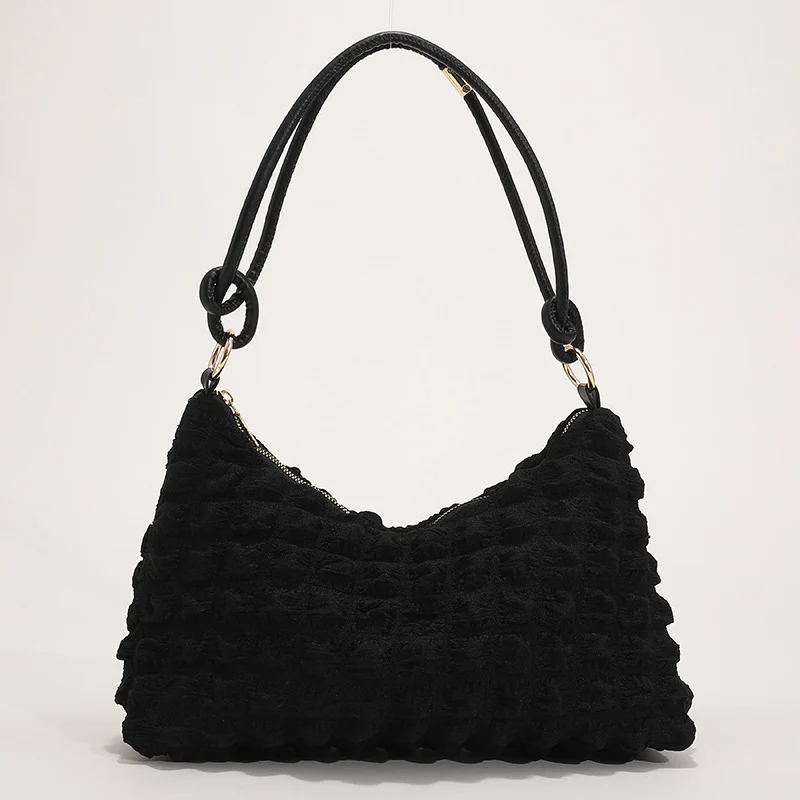 Strukturierte Plüsch-Handtasche