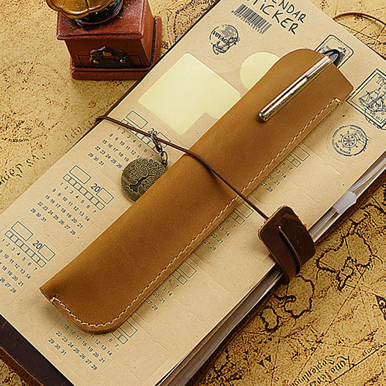 Leder Bleistift Rolltasche