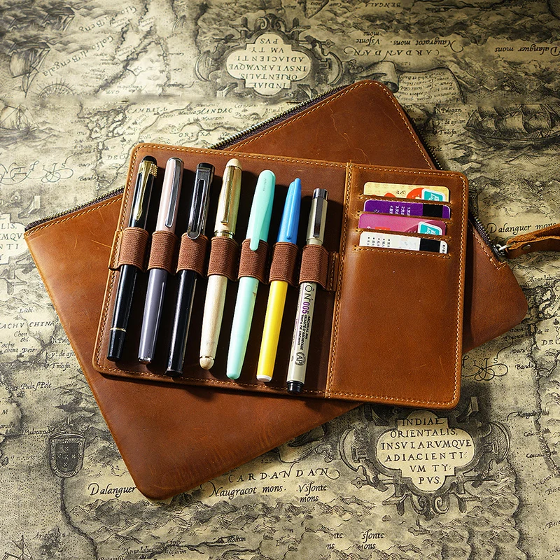 Leder Stifte-Organizer