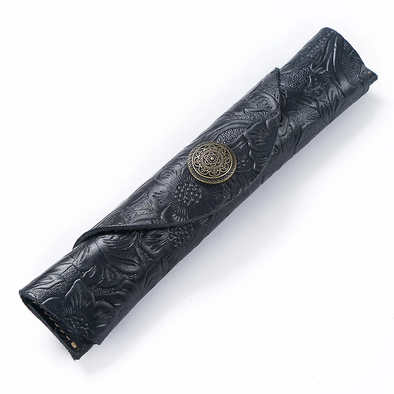 Handgefertigtes Leder Bleistiftrolle Etui