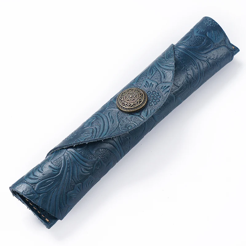 Handgefertigtes Leder Bleistiftrolle Etui