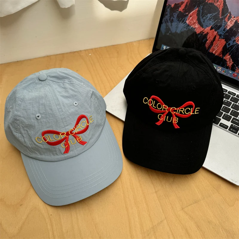 Damen bestickte Baseball Cap mit Schleifen-Detail Skanto