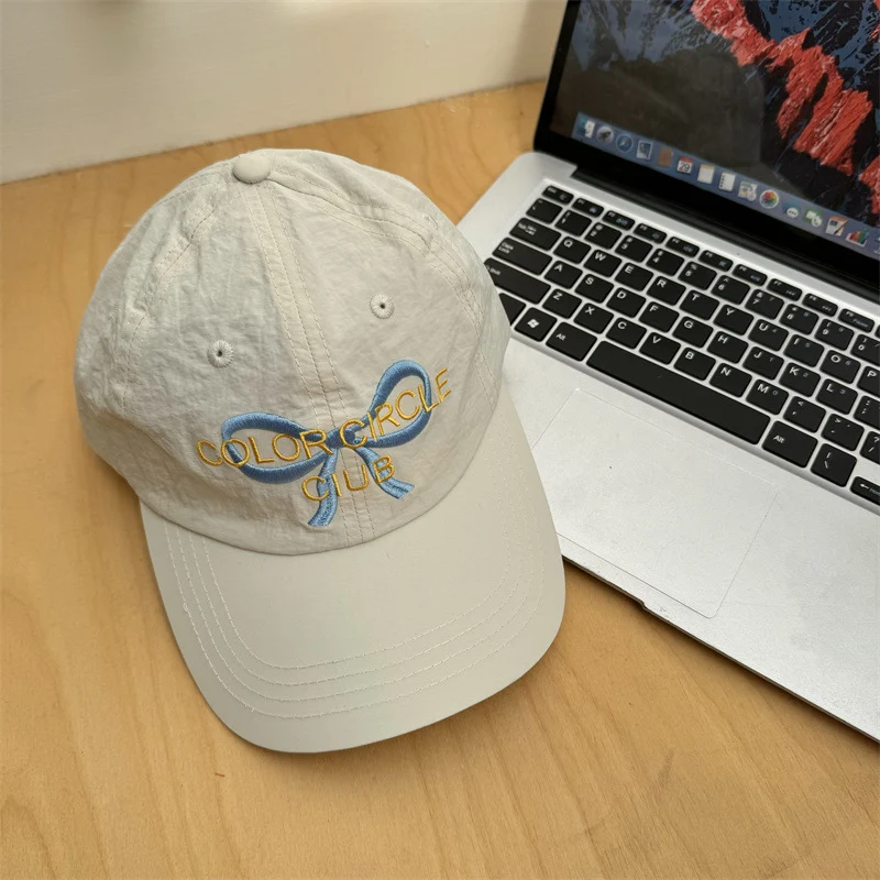 Damen bestickte Baseball Cap mit Schleifen-Detail Skanto