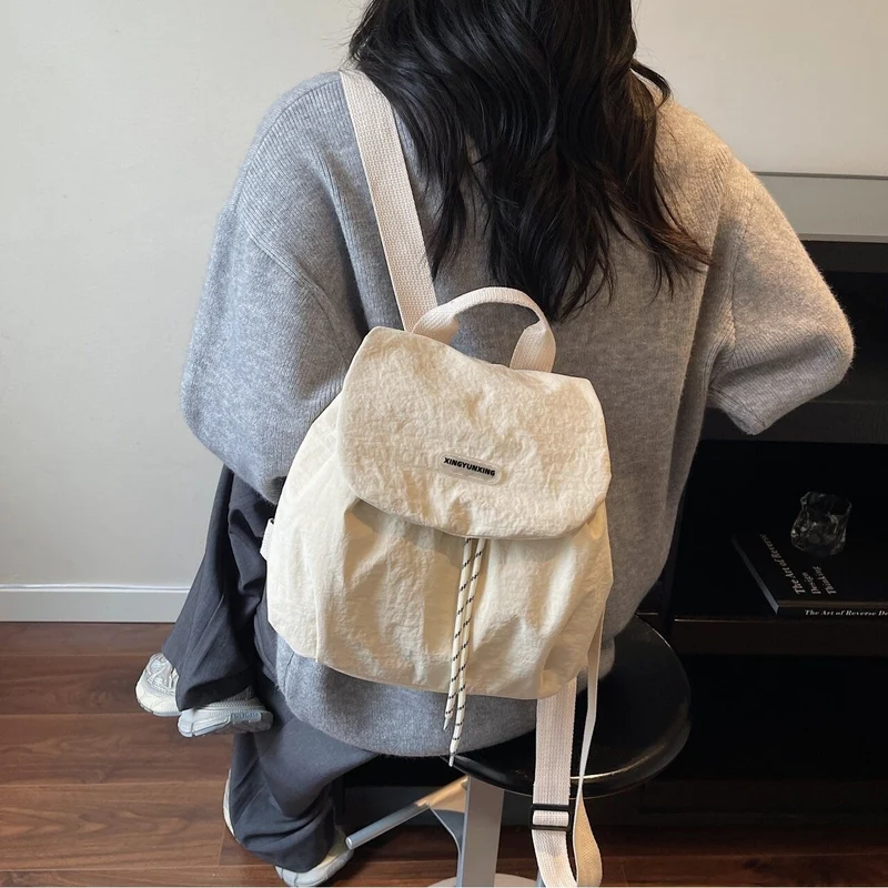 Damen Kompakter Vielseitiger Kordelzug Rucksack Karnz