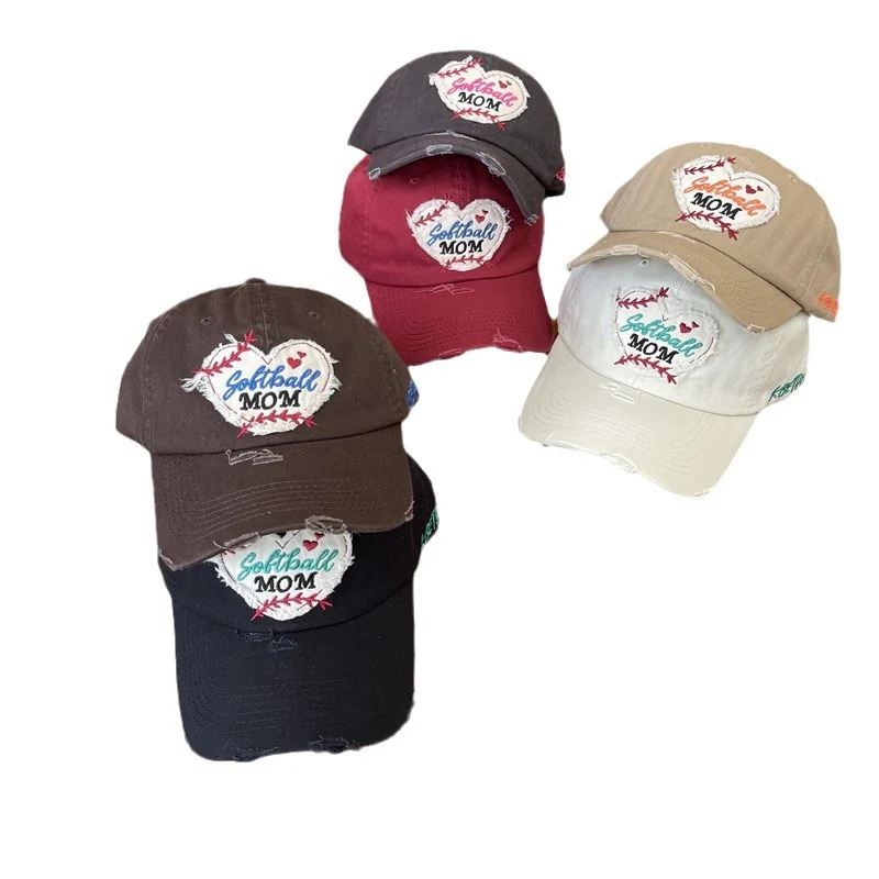 Damen Baseball Cap mit Softball Mom Patch im Used-Look Skanto