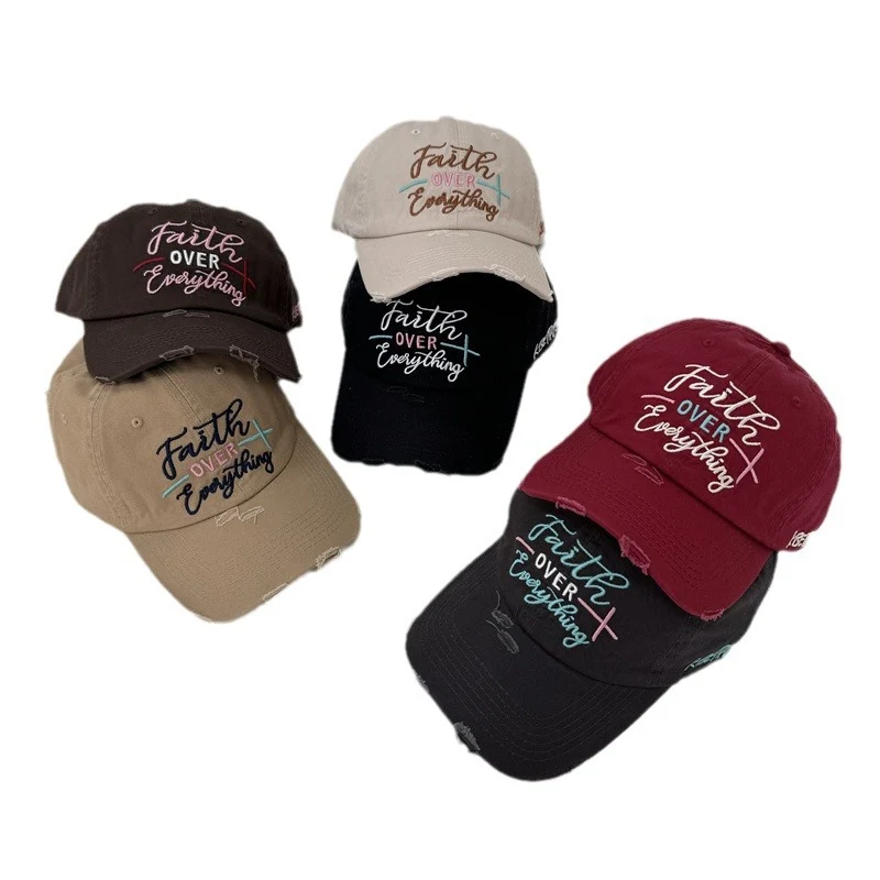 Damen bestickte Baseball Cap im Used-Look Skanto