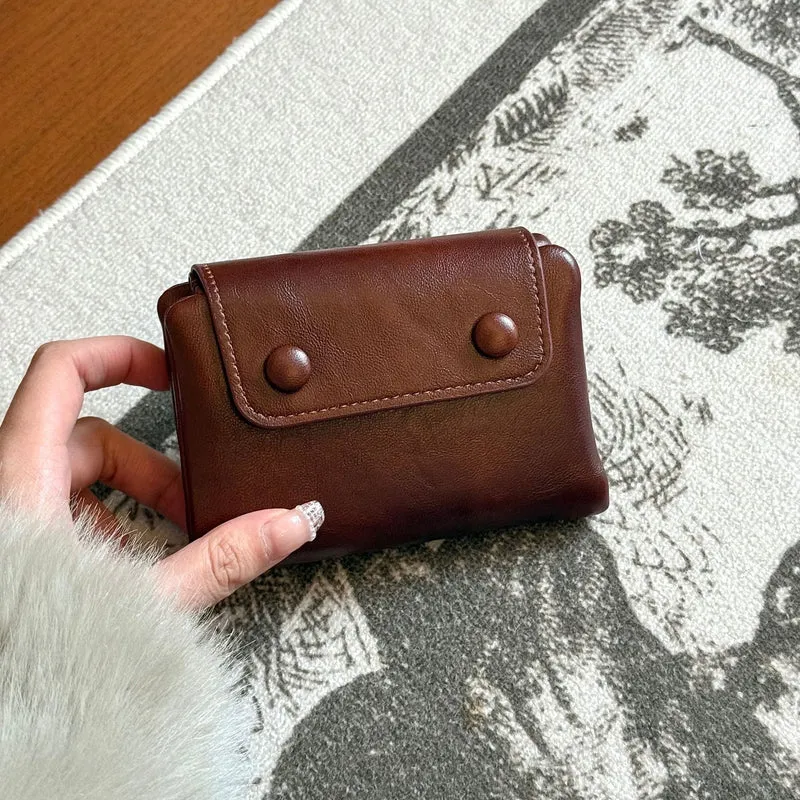 Kompakte Leder-Kartenhalterbörse