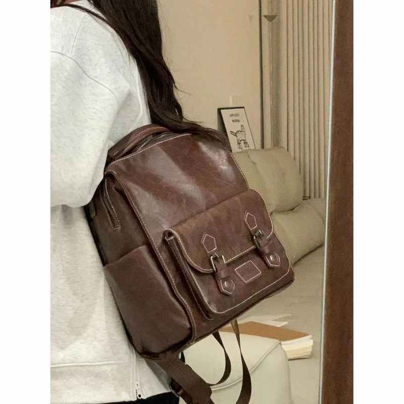 Multifunktionaler Leder-Rucksack Karnz