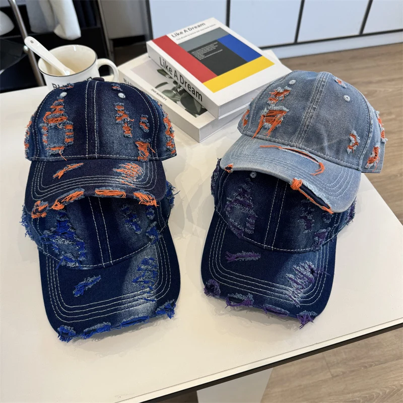 Damen Baseball Cap aus Denim im Used-Look Skanto
