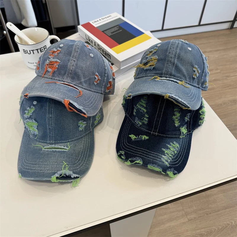 Damen Baseball Cap aus Denim im Used-Look Skanto
