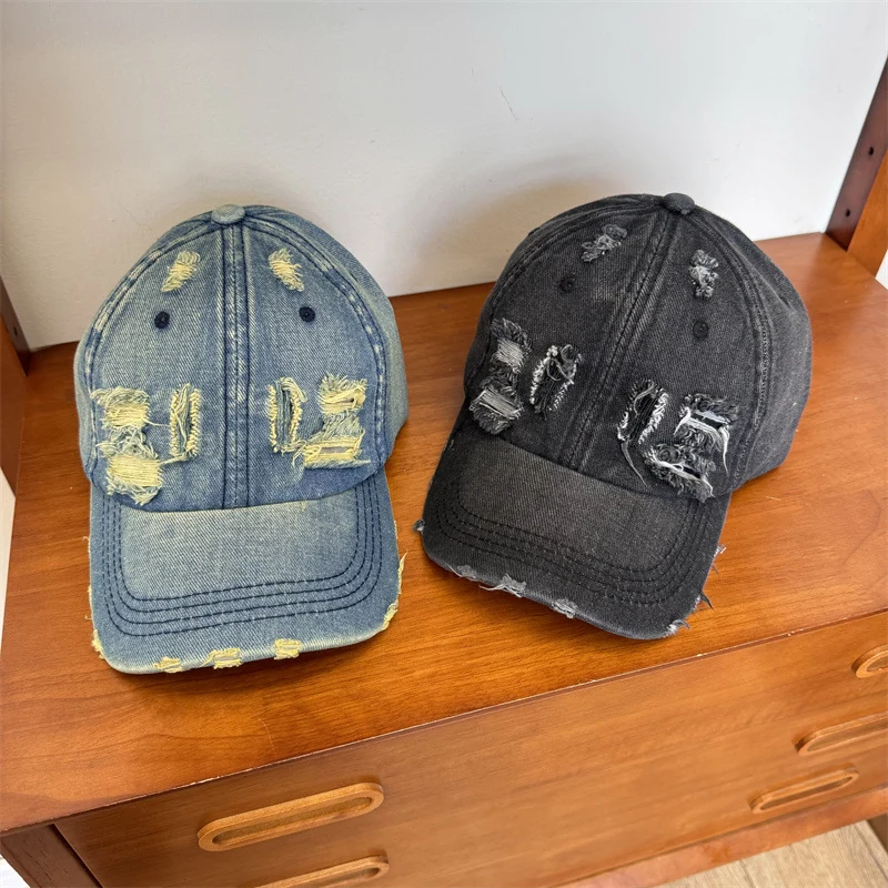 Damen Baseball Cap aus Denim im Used-Look, verstellbar Skanto